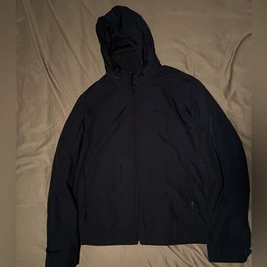 Dark Blue Calvin Klein Men’s windbreaker w/ foldable hoodie